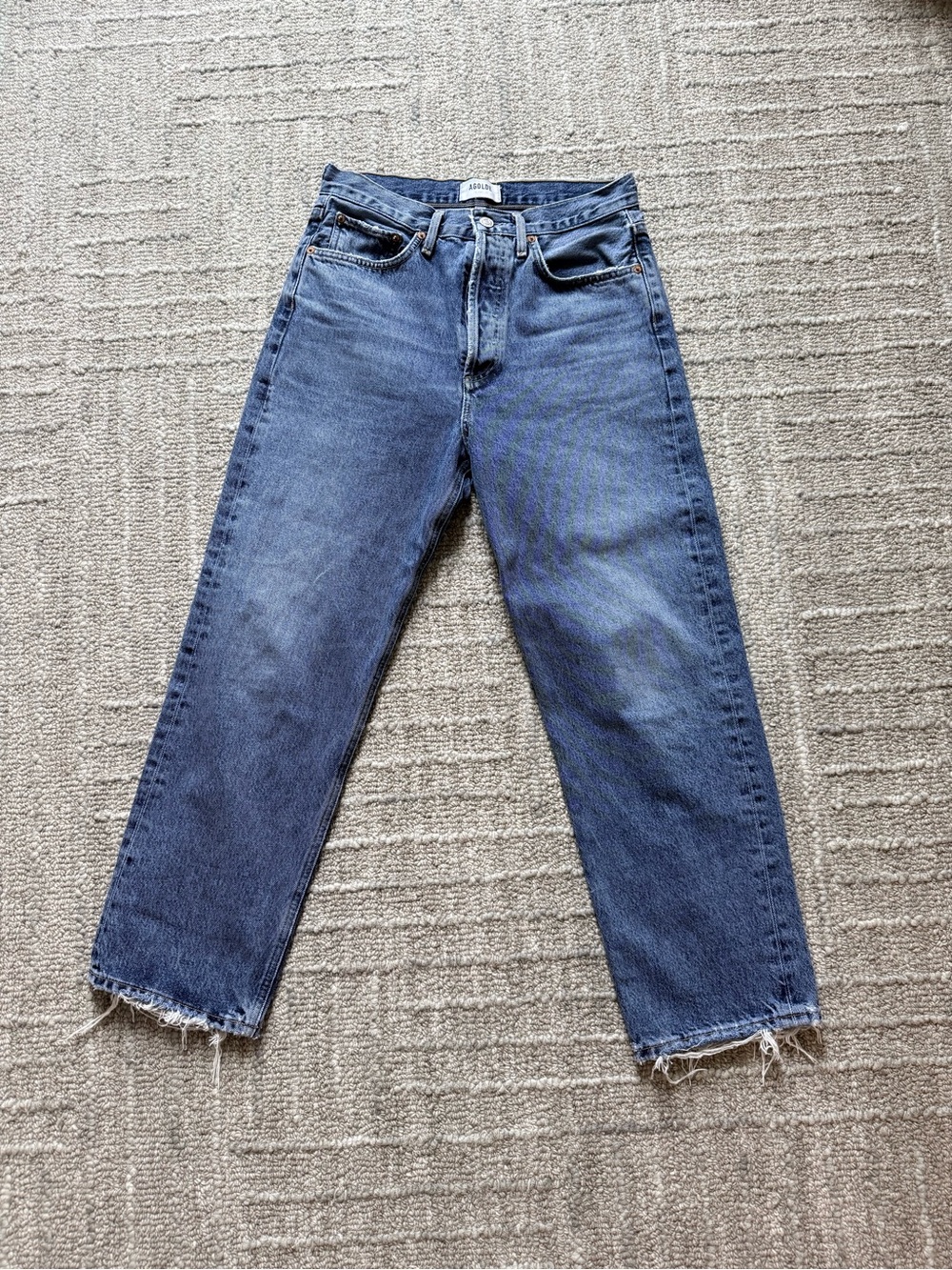 Agolde 90s Crop Jeans in Medium Blue